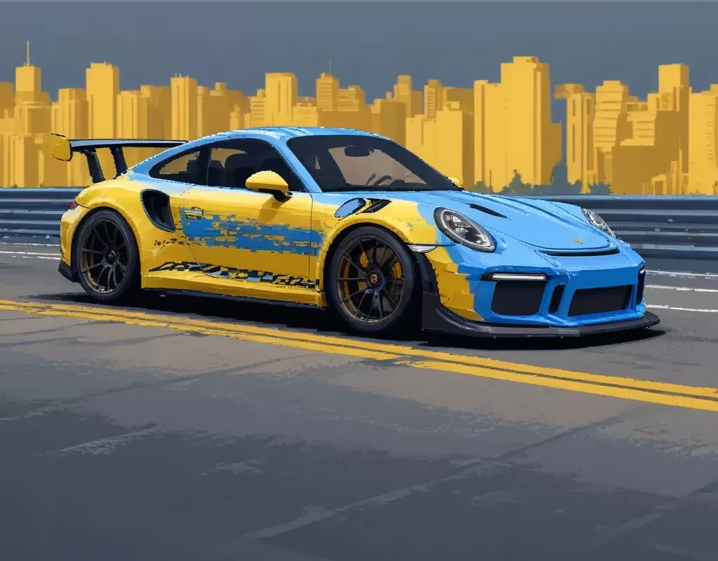 Porsche 911 GT3 RS: Unleash the Blue and Yellow